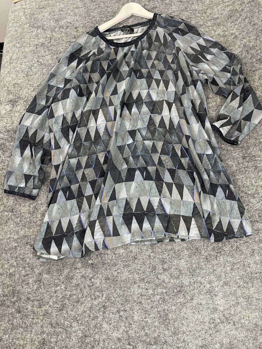 Yesta A Line Dress Womens Size 18 Swing Mini Argyle Long Sleeve NEW N336